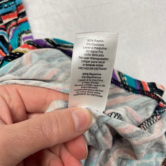 Lularoe Azure Skirt Womens Extra Small Colorful Stripe Knee Length Casual Ladies - Picture 8 of 8